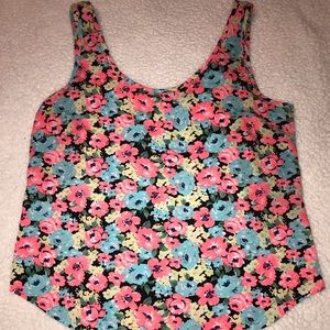 Floral sheer tank top